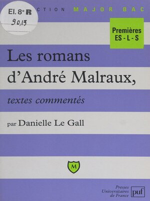 cover image of Les romans d'André Malraux